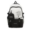 Schoolbag Backpack Women's Large Capacity Trend Brand Korean Version Junior High School Student Backpack Large Capacity Travel Backpack Men's 