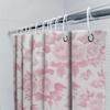 Pink Floral Shower Curtain Soft Waterproof Fabric for Bathroom Decor in Various Sizes Available