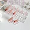 1/5/10Grid Non-Magnetic Nail Display Stand Clear Acrylic Nail Practice Holder Nail Fingernail DIY Manicure Stand Tools