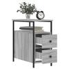Nightstand Gray Sonoma Oak 30 x 60 x 60 cm Engineered Wood