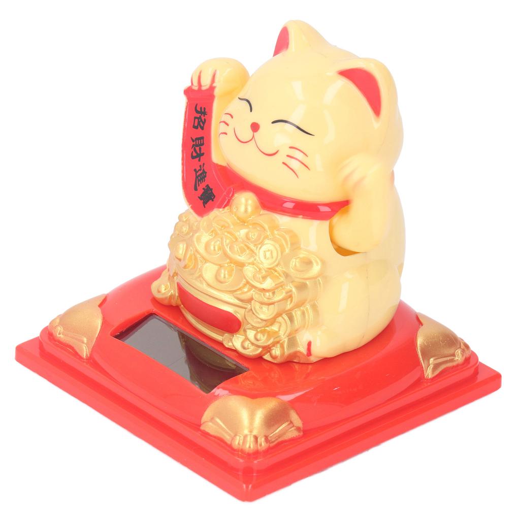 Decorațiune Pisică Norocoasă Alimentată Solar Mâna Mâinând Pisică Norocoasă Decorativă Bogăție Pisică de Bun Venit Ornament