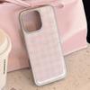 Gilt Gold Is Suitable for Apple 17promax Mobile Phone Case Iphone16 Pink Plaid Bow 13 Electroplated High-quality Mobile Phone Case