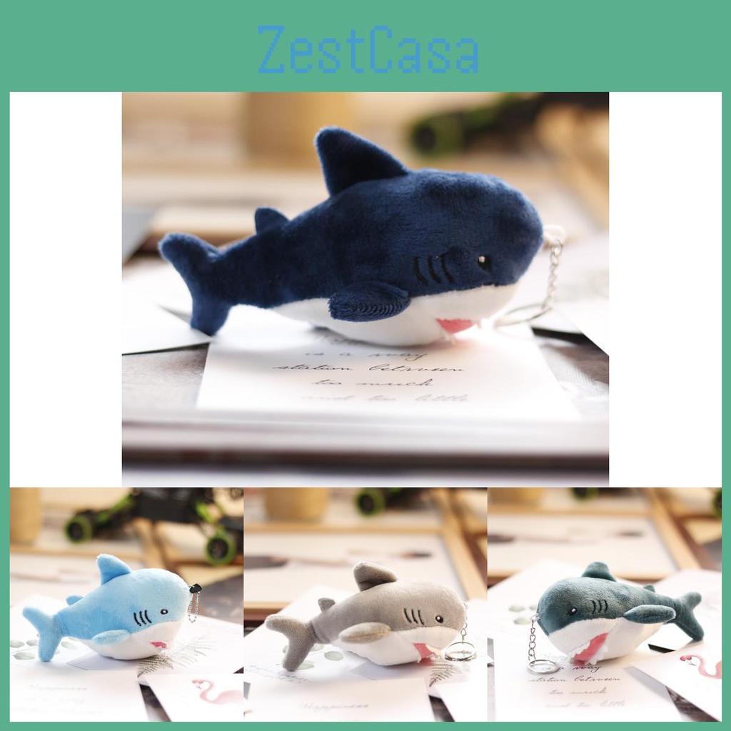 Adorable Mini Shark Plush Keychain Soft Whale Toy Cute Fish Stuffed Animal Accessory