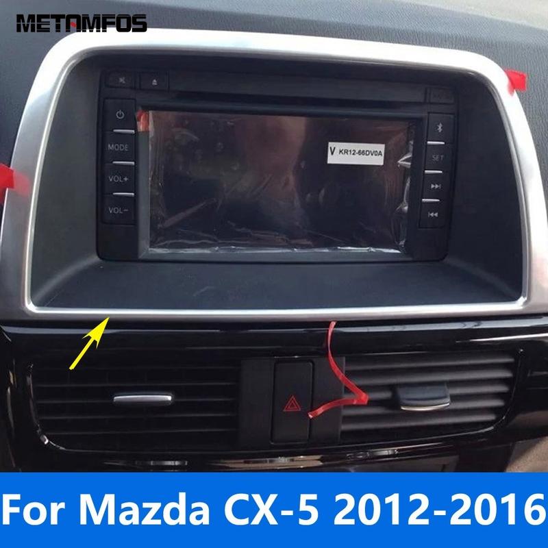For Mazda CX-5 CX5 2012-2014 2015 2016 Center Console GPS Navigation Panel Cover Trim Radio Stereo Frame Accessories Car Styling