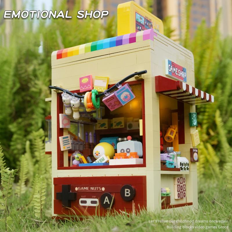 

Город Креативная Видеоигра Модель Продуктового Магазина Строительные Блоки Кирпичи Игрушки для Детей Подарки На День Рождения Рождественские