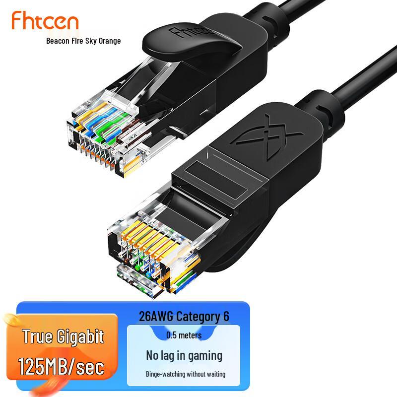 

FHTCEN CAT6 Gigabit Ethernet Patch Cable 0.5m