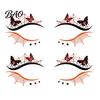 Ghostly Eye Decorations 2 Pairs Halloween Tattoo Stickers, Waterproof Temporary Face Decals with Creative Festival Party Supplies Pumpkin Bat