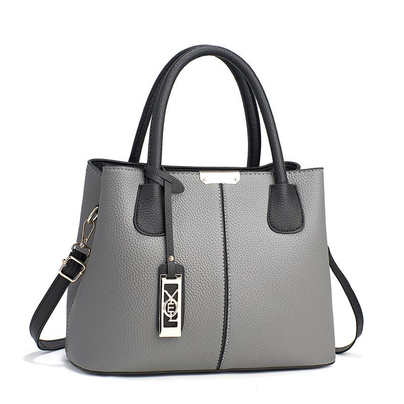 2023 Stylish Color Block Handbag Large Capacity Casual Shoulder Bag Cross-border Trendy Pu