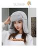 Women's Faux Rabbit Fur Winter Hat with Ear Protection, Cold-Proof, Thickened, Korean Style, Trendy and Warm for Outdoor Cycling.
