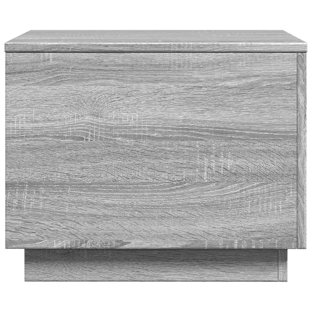  Coffee Table with LED Lighting, Grey Sonoma Oak, 50x50x40 Cm
