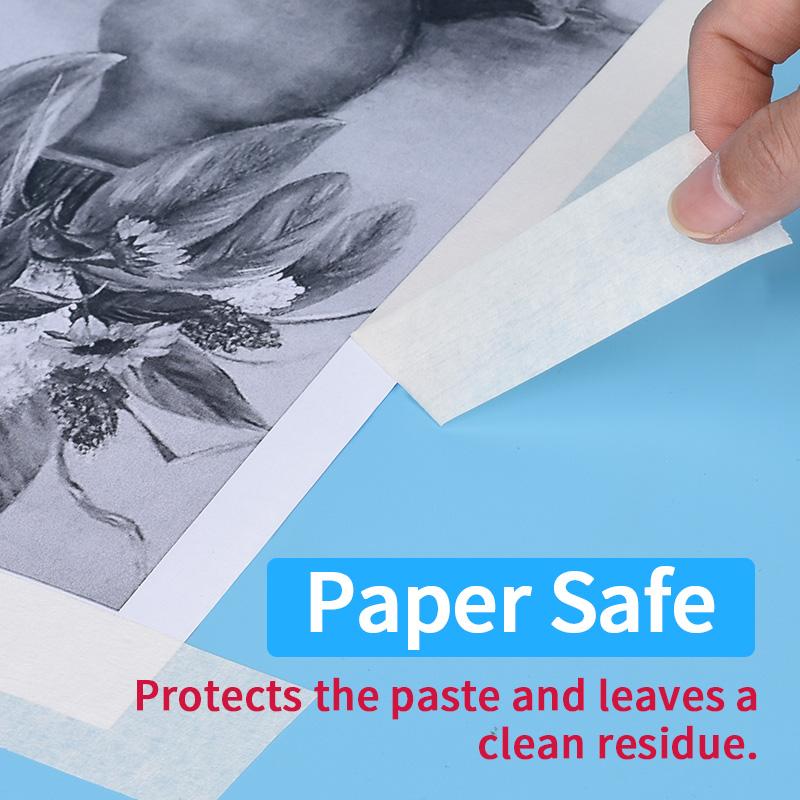 Vit maskeringstejp: 15/50M Maskeringstejp med självhäftande baksida Idealisk för hem, kontor, skola, DIY, konst och hantverk