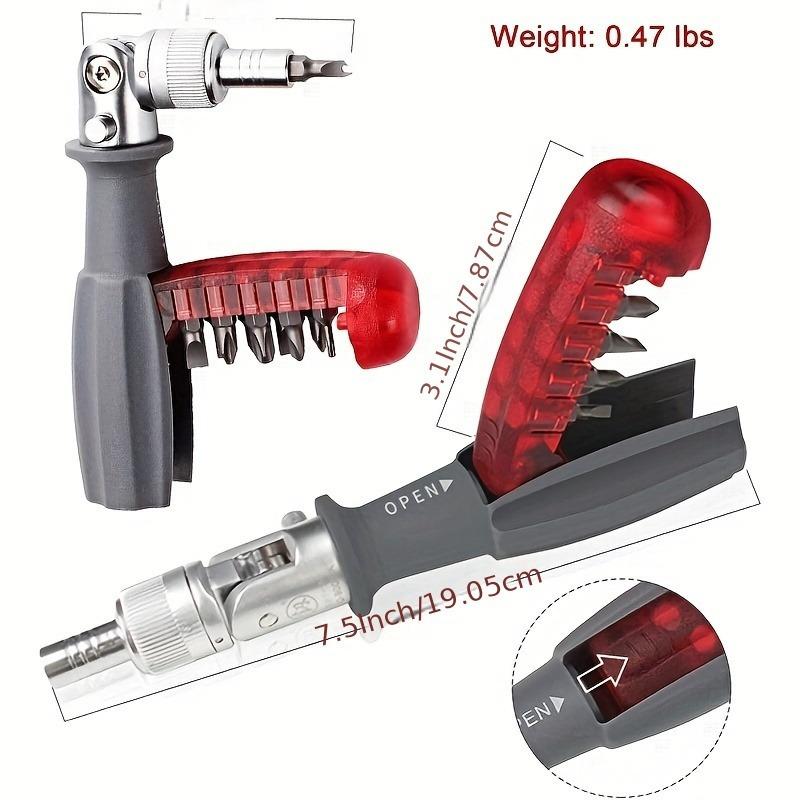 1 Set 10-in-1 Multi-angle Ratchet Precision Screwdriver Set with Magnetic Head for Professional Repair Tool. Red