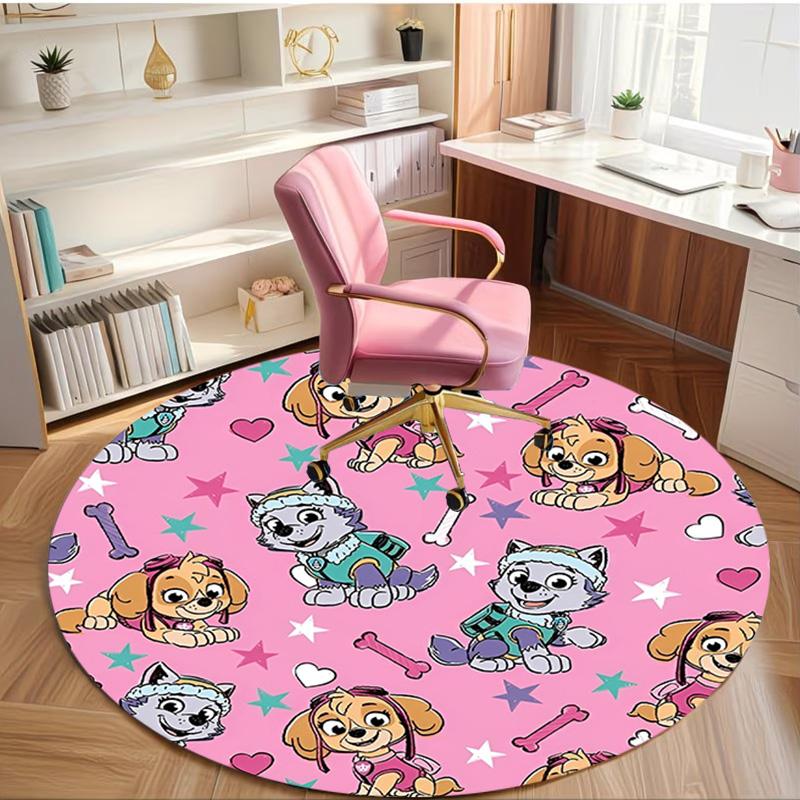 PAW Patrol Print Round Rug, Washable Floor Carpet, For Entryway Dorm Laundry Room Office Study, Home Decor Birthday Christmas Gift