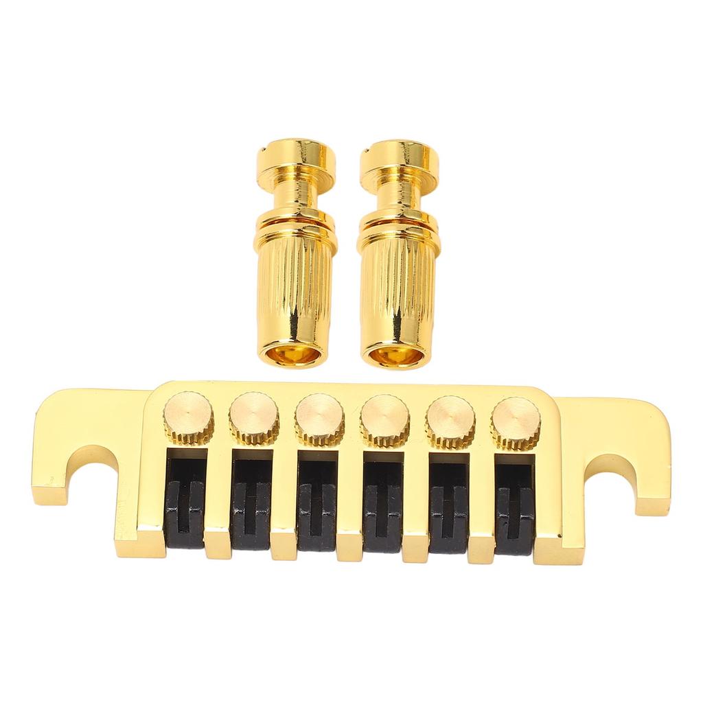 Guitar Bridge Tailpiece Reversible Wrap Around Saddle Bridge Stop Tailpiece for LP EPI Style