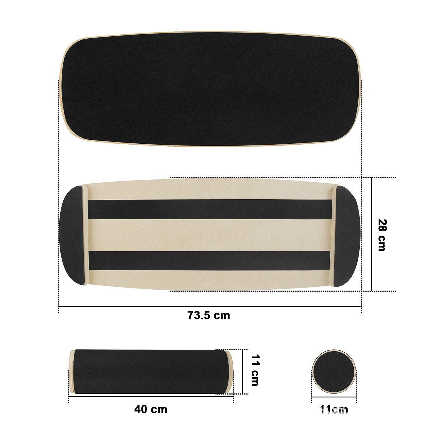 Wooden Balance Board for Surfing, Skiing, and Fitness Training