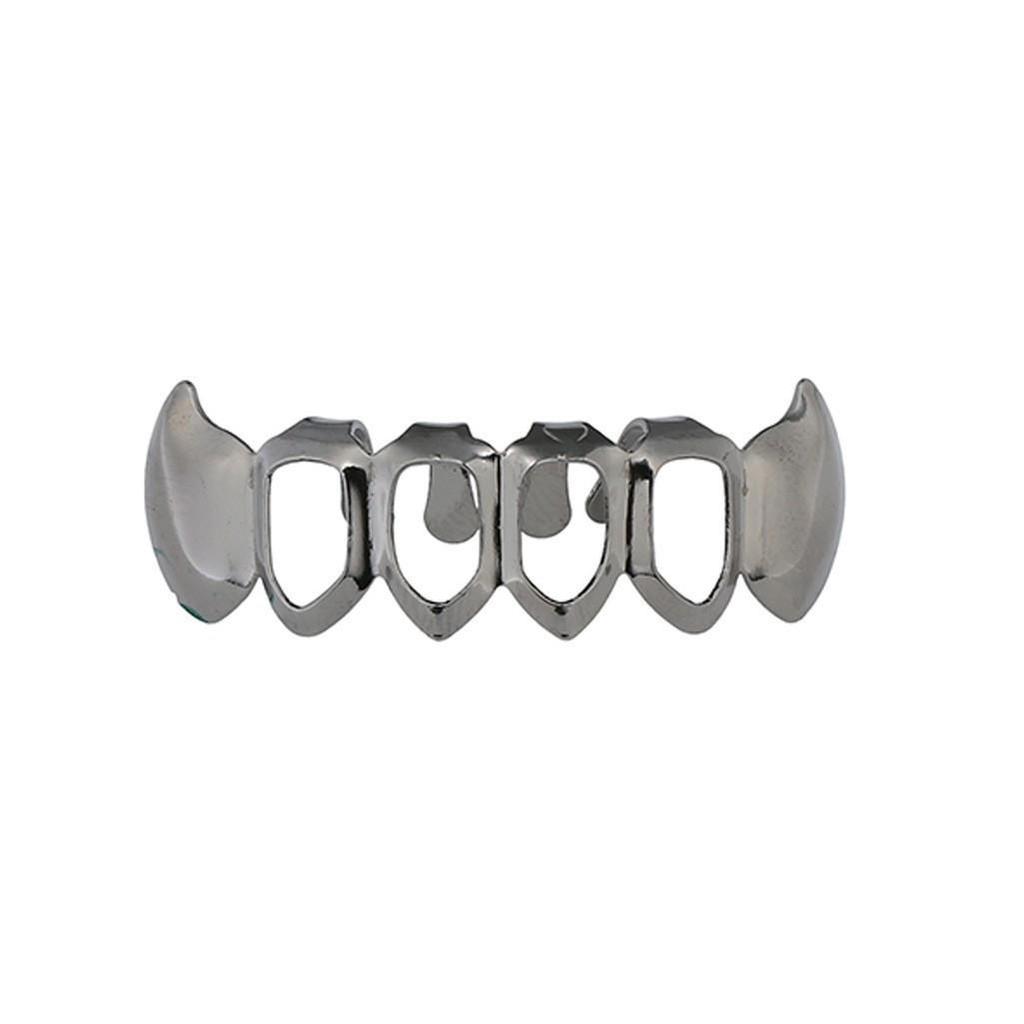 Hip Hop Vampire Fang Grillz - Hollow Out Cosplay Mouthguard for Halloween
