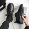 Herren Lederschuhe Business Kleiderschuhe Freizeit Schuhe schwarz vielseitig Arbeit kleine Lederschuhe Britischer Stil Arbeitsschuhe Herren