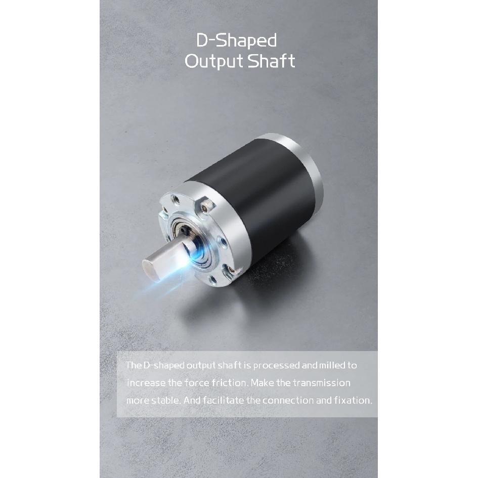 42GP-775 Planetary Gear Reduced DC Motor, 12V/24V, 10mm Output Shaft all-metal Gears Torque up to 253KG Reversible Brushed Motor