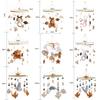 Mobile per culla con campanelli musicali, sonagli, giocattoli in feltro morbido, animali dei cartoni animati, per neonati, Mobili per asilo, Animali del bosco, Giocattoli per culla