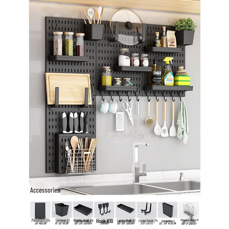 Punch-Free Perforated Board Rack: DIY E-Sports & Study Room Wall Decor for Game Equipment Display
