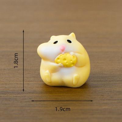 Hamster Decorative Crafts High-Quality Cartoon Hamster Ornament Micro Landscape Decor Compact Hamster Resin Ornaments For Pot