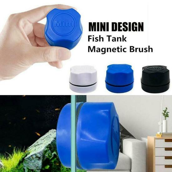 Mini Magnetic Aquarium Fish Tank Brush Algae Glass Cleaner Sponge Scrubber Tool