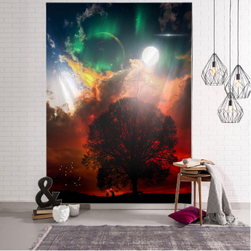 

Пейзаж серії Пейзаж лісовий будинок гобелен художнє оздоблення штори висить домашня спальня вітальня прикраса 100x75cm