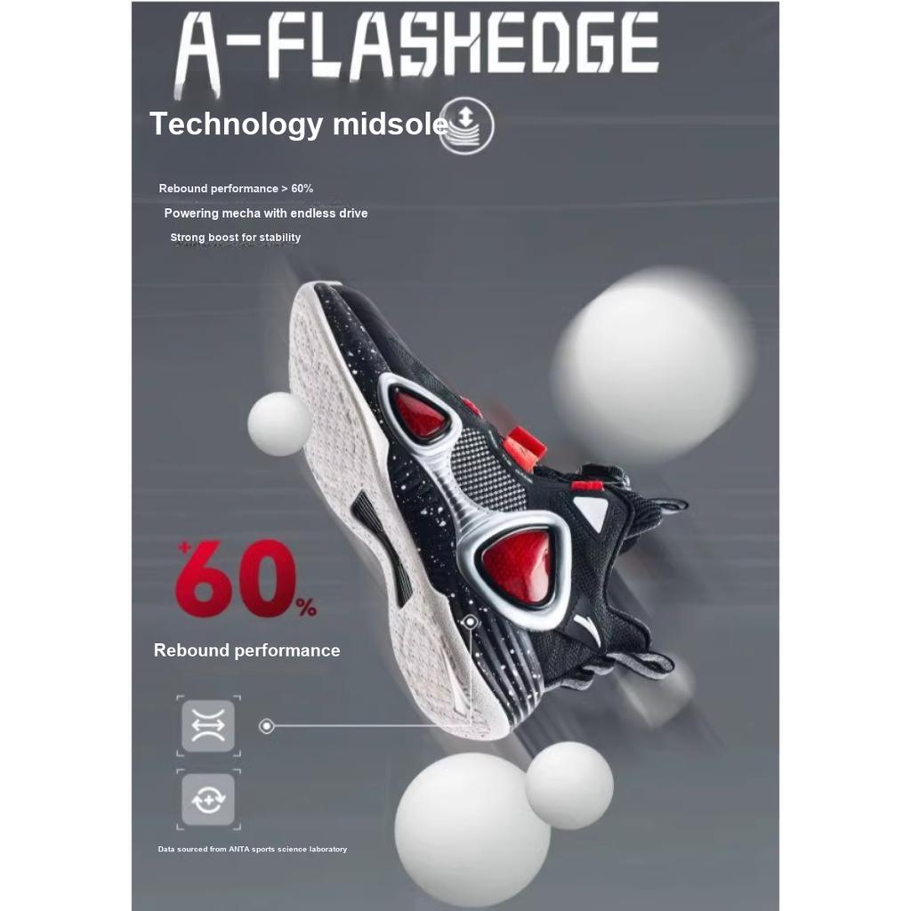 Anta Comfortable Versatile Shock Absorbing Low Top Kids Basketball Shoes Kids sneaker Red 312341120-8