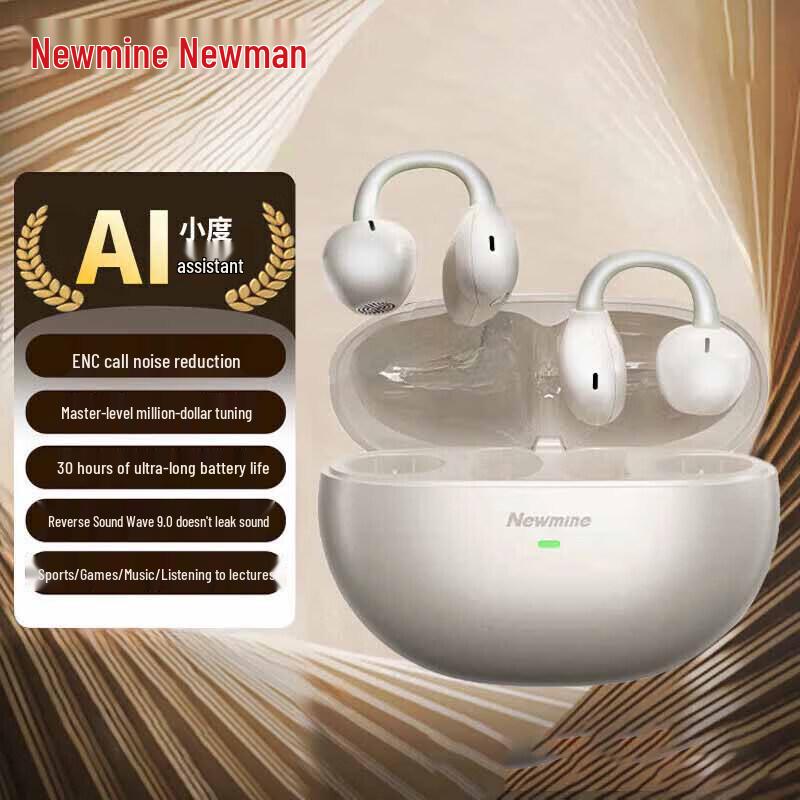 Newmine S6 Wireless Ear-Clip AI Translation Bluetooth Headset