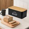 Bread Box for Kitchen Countertop Versatile Gifts Bread Bin with Bamboo Lid for Baked Goods Coffee Shop Pantry Bakery Cookies