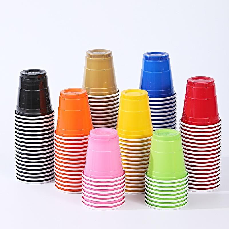 50Pcs Disposable Plastic Party Cups - Durable Multi-Use Cups for Birthday Wedding Festival, Beer Soda Drink & Party Game Supplie