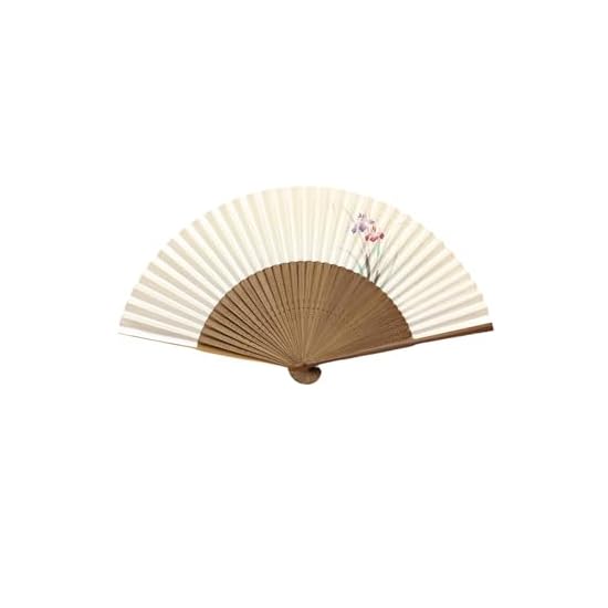 Kyoto Folding Fan, Iris, Made in Japan, Kyoto, Hand-painted, Floral Pattern, Iris, Ladies', For Wome