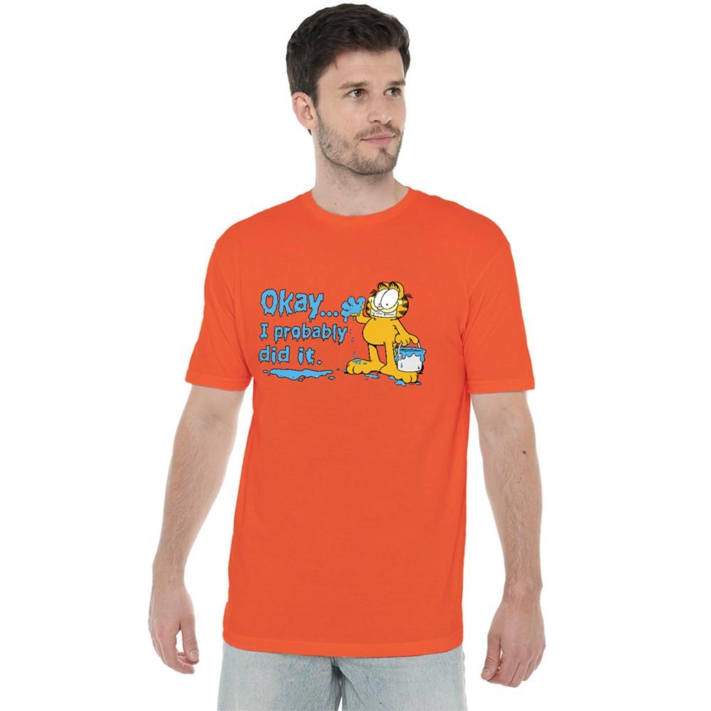 Garfield I Probably Did It T-Shirt S-4XL Orange XXXXL