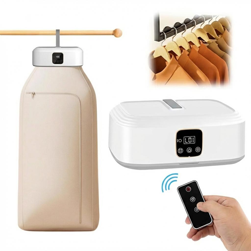 Mini Portable Foldable Electric Dryer with Intelligent Timer for Fast Drying Household Use Compact Travel Drying Bag Included