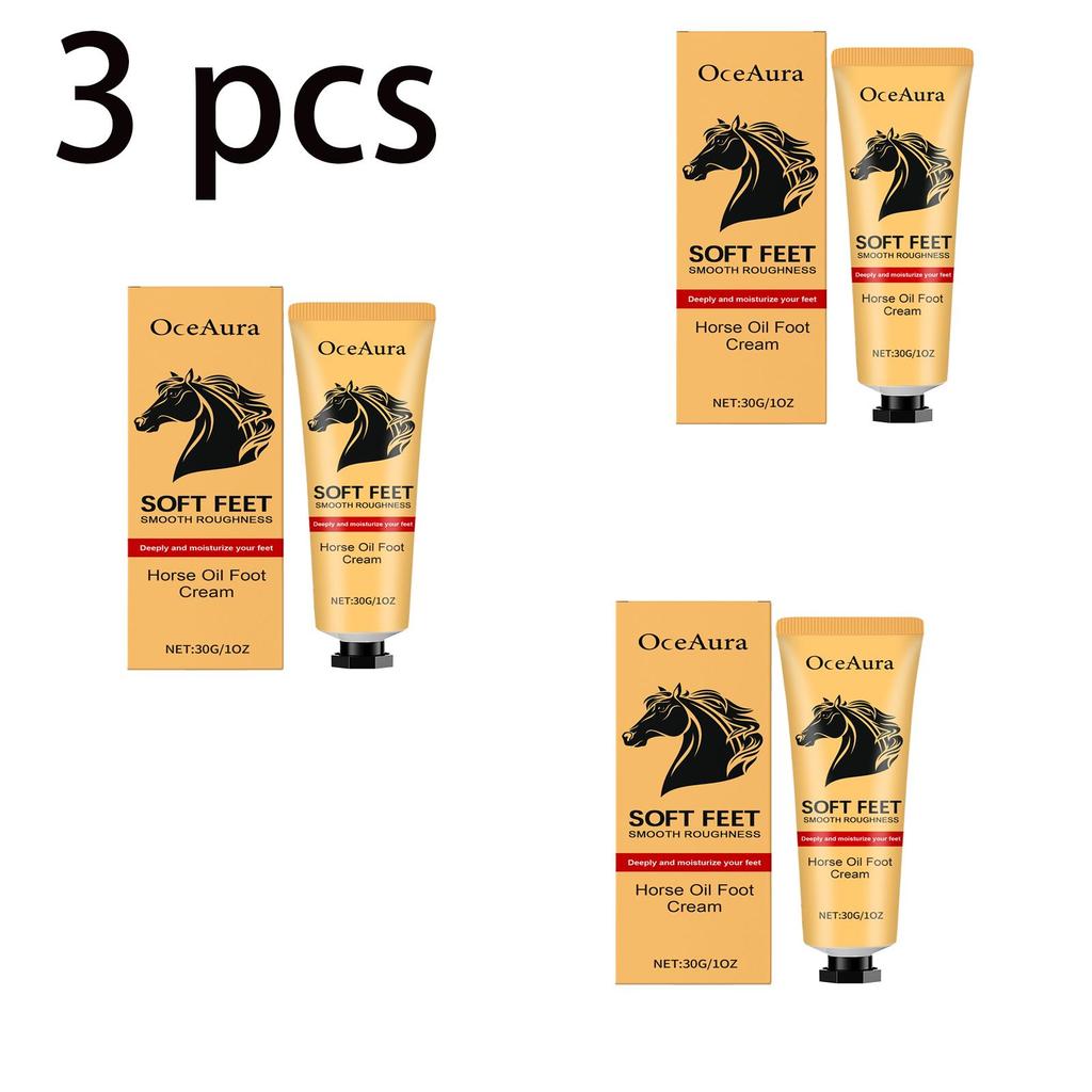 OceAura Krém na nohy proti praskání Oprava popraskaných pat Krém s koňským olejem Hladké odstranění odumřelé kůže Mozoly Proti vysoušení Péče o pokožku rukou a nohou 30g