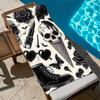 1 Pezzo Asciugamano da Spiaggia Teschio Gotico Stampa Dark Art Tema Horror Asciugatura Rapida Morbido Microfibra Asciugamano da Bagno per Uomo Regalo di Halloween