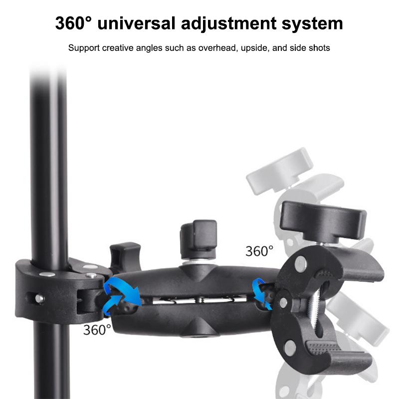 1 Piece Bike Motorcycle Handlebar Support Bracket Camera Super Clamp Mount Holder For Go Pro 13 12 11 Insta360 X3 X4 Dji Parts