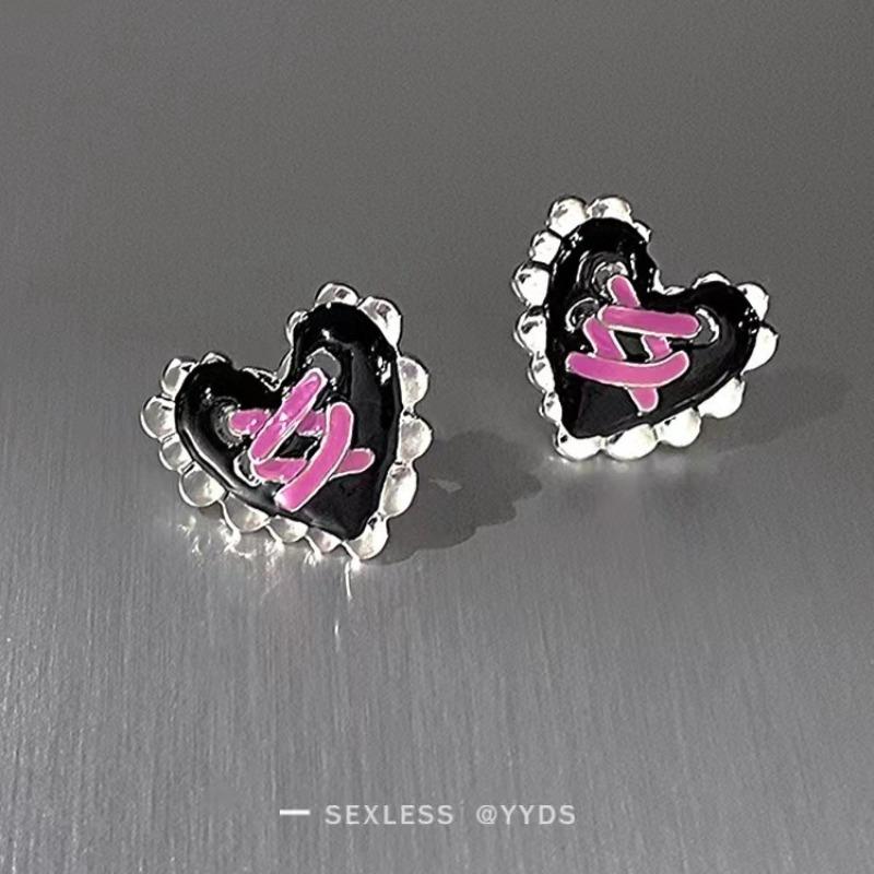 Fashion Drop Oil Bowknot Heart Ear Bone Clip Earrings for Women Metal Love Without Ear Hole Ear Cuff Non Piercing Jewelry
