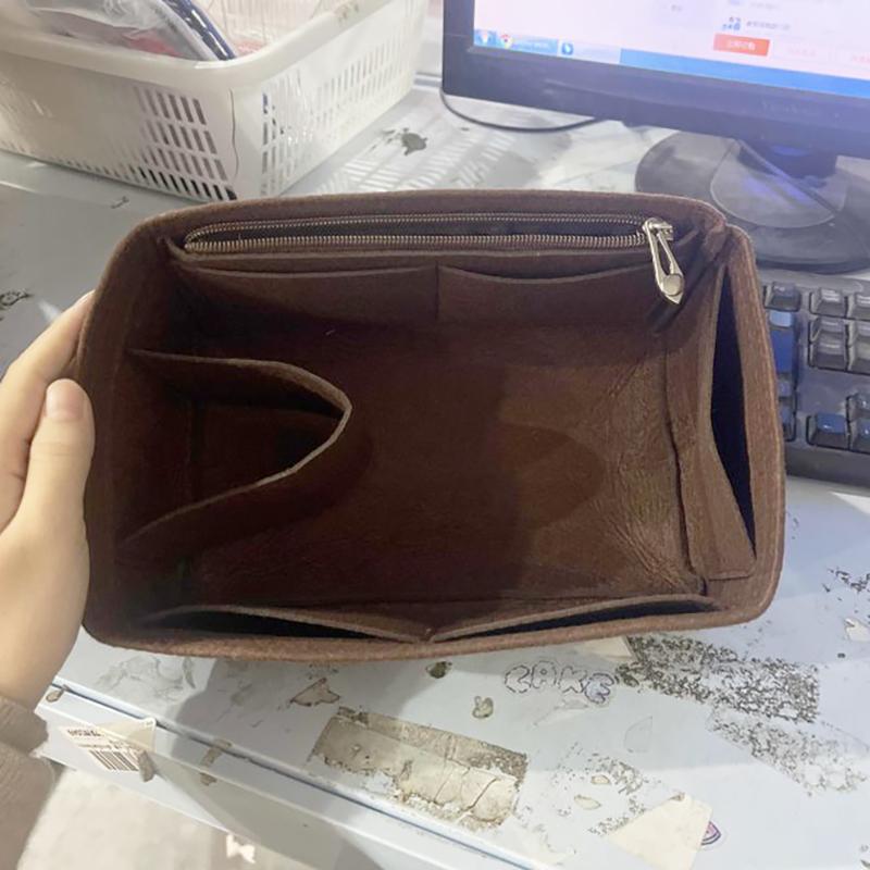 25 30 35 Filtstoff Innleggspose Organizer Sminke Håndveske Organizer Reise Innvendig Lommebok Bærbare Kosmetikkvesker