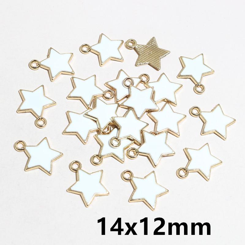 50pcs Bow Butterfly Star Charms Pendant Enamel Metal for Earrings Necklace Bracelet DIY Jewelry Making Accessories Findings