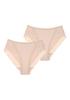 Solid-colored Women's Briefs (2 Pack) with LPC 142 Lace