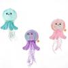 Creative Marine Organism Pendant Silk Ribbon Plush Jellyfish Pendant  Accessory