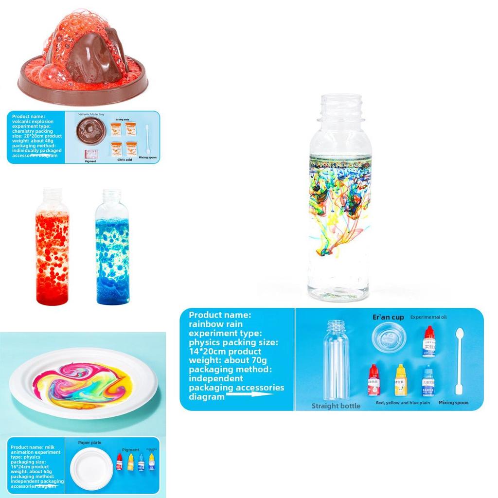 Kids Science Lab Materials Pack With Simulated Colorful Pearls And Milk Animation For Creativity And Learning