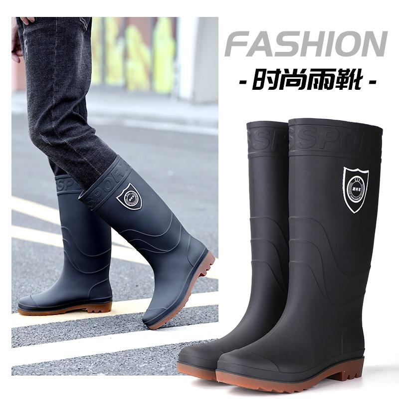 Fashion Warm Waterproof Extra Large Size Men's and Women's Medium Tube Waterproof and Velvet Removable Rain Shoes Women's Boots Rain Shoes