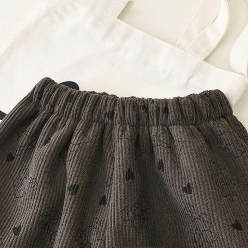 Baby Girls Boys Warm Fleece Kids Printed Pants Thicken Warm Plus Velvet Trousers Autumn Winter Children's Clothing Korean Style