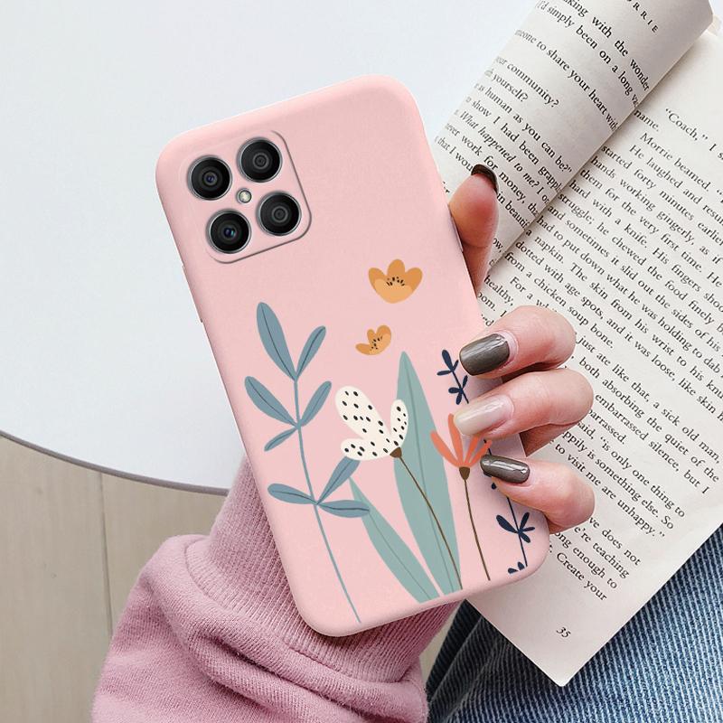 Flowers Funda For Honor X8 Capa HonorX8 X6 X 8 Phone Case Soft Silicone Cute Cat Bear Back Cover For Honor X 6 Bumper Cartoon