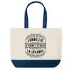 Tote Bag - PLANETEE - Isabelle - Blue Background - Cotton - 40 X 45 Cm