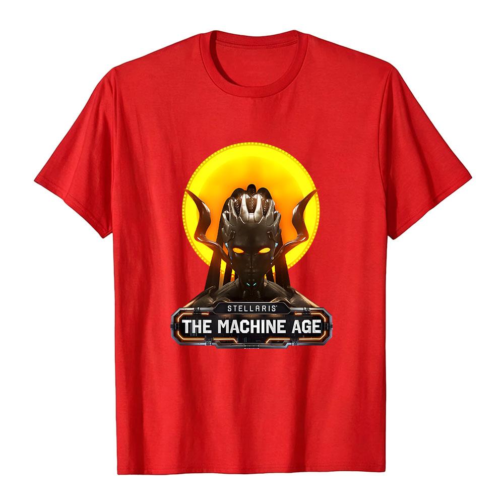 

Stellaris The Machine Age Cetana Logo T-Shirt Short Sleeve Cotton Soft Tshirts Women Men Clothing Summer Casual Graphic Merch XXL червоний