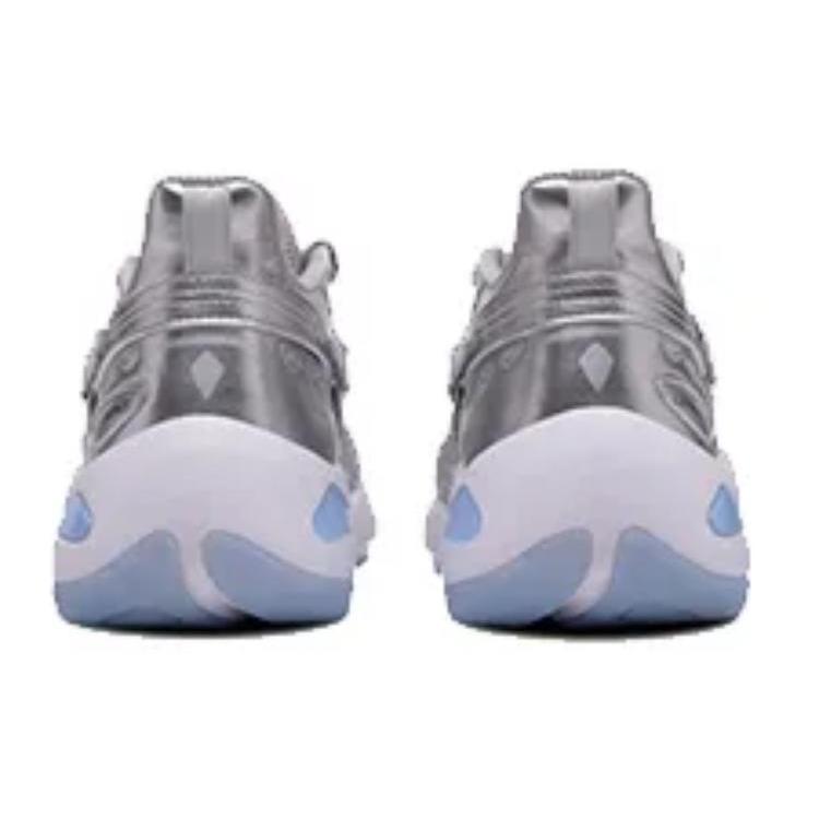 Li Ning Butterfly Cushioning Slip Resistant Low Top Chunky Sneakers Mens Silver AGLN069-10