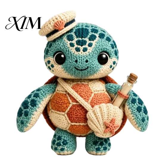 Whimsical Forest Creature Handmade Knitted Doll for Kids, Soft Crochet Animal Plush Toy, Adorable Keepsake Cute Hand Woven Stuffed Doll,